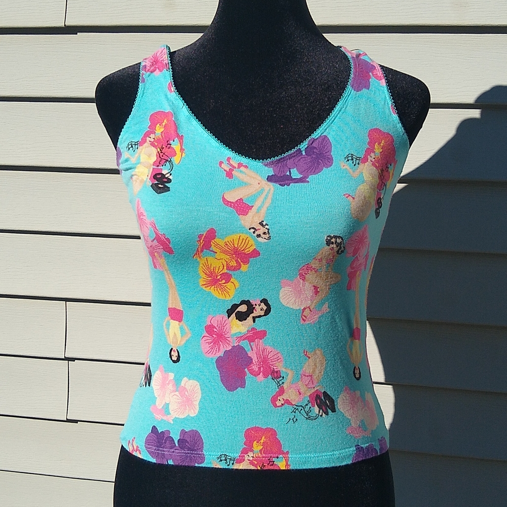 NWOT H & M Blue Halter tank top Size XS